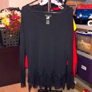 Long sleeve Top w/ Lace trim